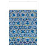 Amscan Hanukkah Festival Of Lights Plastic Table Covers, 54in x 102in, Blue, 1 Cover Per Pack, Case Of 3 Packs