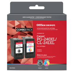 Office Depot Brand Remanufactured High-Yield Black/Color Inkjet Cartridge Replacement For Canon PG-240XL/CL-241XL, OD240XL241XLCP