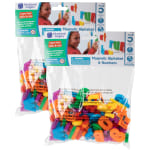 Educational Insights Magnetic Letters & Numbers, Assorted Colors, 99 Pieces Per Pack, Set Of 2 Packs