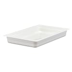 Cambro Camwear GN 1/1 Size 2in Food Pans, 2inH x 12-3/4inW x 20-7/8inD, White, Set Of 6 Pans