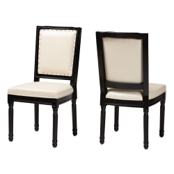 Baxton Studio Louane Dining Chairs, Gray/White, Set Of 2 Chairs