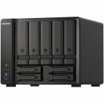 QNAP TS-H973AX-8G - NAS server - 9 bays - SATA 6Gb/s - RAID RAID 0, 1, 5, 6, 10, 50, JBOD, 60, RAID TP - RAM 8 GB - 2.5 Gigabit Ethernet / 10 Gigabit Ethernet - iSCSI support