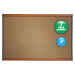 Quartet Select Prestige Color Cork Bulletin Board, 24in x 36in, Aluminum Frame With Light Cherry Finish