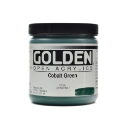 Golden OPEN Acrylic Paint, 8 Oz Jar, Cobalt Blue