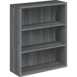 HON 10500 44inH 3-Shelf Bookcase, Sterling Ash