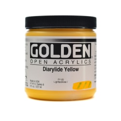 Golden OPEN Acrylic Paint, 8 Oz Jar, Cobalt Green