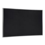 Ghent Rubber Bulletin Board, 48 1/2in x 120 1/2in, 90% Recycled,  Black Aluminum Frame