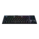 Logitech G915 TKL Tenkeyless LIGHTSPEED Wireless RGB Mechanical Gaming Keyboard - Keyboard - backlit - USB, Bluetooth, 2.4 GHz - English - key switch: GL Tactile - carbon