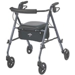 Medline Guardian Ultralight Rollator, 6in Wheels, Smoky Blue