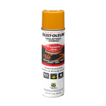 Rust-Oleum Industrial Choice M1600 System Solvent-Based Precision Line Inverted Marking Paint, 17 Oz, Caution Yellow, Case Of 12 Cans