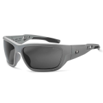 Ergodyne Skullerz Safety Glasses, Baldr, Anti-Fog, Matte Gray Frame, Smoke Lens