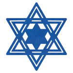 Amscan Hanukkah Star of David Felt Placemats, 16-1/2in, Blue, Pack Of 5 Placemats