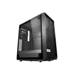 Fractal Design Meshify C-TG Computer Case - Mid-tower - Black - Tempered Glass, Steel, Rubber - 5 x Bay - 2 x 4.72in x Fan(s) Installed - 0 - ATX, Micro ATX, Mini ITX, ITX Motherboard Supported