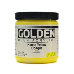 Golden OPEN Acrylic Paint, 8 Oz Jar, Green Gold