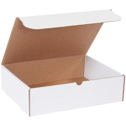 Partners Brand White Literature Mailers, 14 1/4in x 11 1/4in x 4in, Pack Of 50