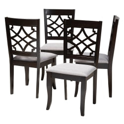 Baxton Studio 9725 Dining Chairs, Sand, Set Of 4 Chairs