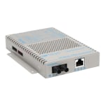 Omnitron OmniConverter FPoE/SL - Fiber media converter - 100Mb LAN - 10Base-T, 100Base-FX, 100Base-TX - RJ-45 / ST single-mode - up to 18.6 miles - 1310 nm