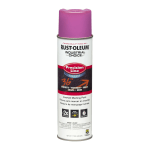 Rust-Oleum Industrial Choice M1800 System Water-Based Precision Line Inverted Marking Paint, 17 Oz, Safety Purple, Pack Of 12 Cans