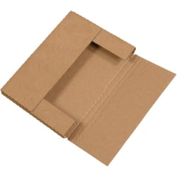 Partners Brand Multi-Depth Easy-Fold Mailers, 12 1/8in x 9 1/8in x 1in, Kraft, Pack Of 50