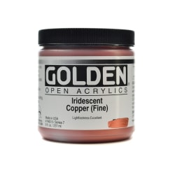 Golden OPEN Acrylic Paint, 8 Oz Jar, Iridescent Bronze (Fine)