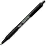 BIC Soft Feel Retractable Ballpoint Pens, Medium Point, 1.0mm, Black Barrel, Black Ink, Pack Of 36 Pens