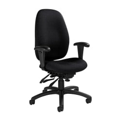 Global Malaga Multi-Tilter Chair, High-Back, 41inH x 26inW x 25inD, Vermilion/Black