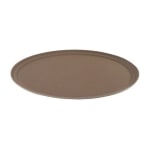 Carlisle Griptite 2 Oval Serving Tray, 27-1/16in x 22-5/16in, Brown