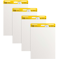 Post-it Super Sticky Easel Pads, 25in x 30in, White, 30 Self Stick Sheets Per Pad, Pack Of 4 Pads