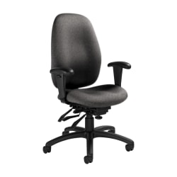 Global Malaga Multi-Tilter Chair, High-Back, 41inH x 26inW x 25inD, Spruce/Black