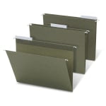 Office Depot Brand Hanging Folders, 1/3 Cut, Letter Size, 100% Recycled, Green, Pack Of 25