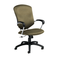 Global Supra Tilter Chair, High-Back, 42inH x 26inW x 27inD, Sandcastle/Black