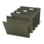 Office Depot Brand Hanging Folders, 1/5 Cut, Letter Size, 100% Recycled, Green, Pack Of 25