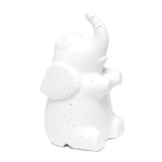 Simple Designs Porcelain Elephant-Shaped Table Lamp, 8-3/16inH, White