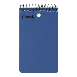 Mead Wirebound Top-Opening Memo Book, 3in x 5in, College Ruled, 100 Sheets