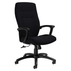 Global Synopsis Tilter Chair, High-Back, 43 1/2inH x 24 1/2inW x 26 1/2inD, Vermilion/Black