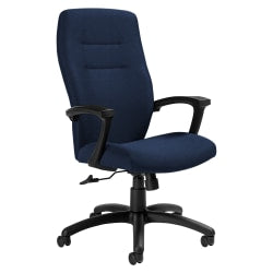 Global Synopsis Tilter Chair, High-Back, 43 1/2inH x 24 1/2inW x 26 1/2inD, Midnight/Black