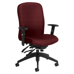 Global Synopsis Tilter Chair, High-Back, 43 1/2inH x 24 1/2inW x 26 1/2inD, Slate/Black