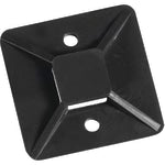 Partners Brand Cable Tie Mounts, 1.5in x 1.5in, Black, Case Of 100