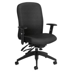 Global Truform Multi-Tilter Chair, High-Back, Earth/Black, Heavy Duty Model