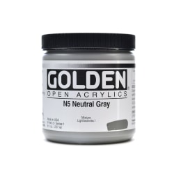 Golden OPEN Acrylic Paint, 8 Oz Jar, Mars Yellow