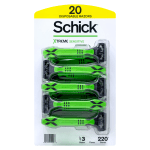 Schick Xtreme Sensitive Men's Disposable Razors, Green, Pack Of 20 Razors