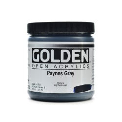 Golden OPEN Acrylic Paint, 8 Oz Jar, Neutral Gray N5