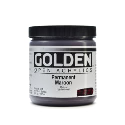 Golden OPEN Acrylic Paint, 8 Oz Jar, Permanent Green Light