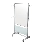 Ghent Nexus Mobile 2-Sided Magnetic Dry-Erase Whiteboard, 76 1/8in x 40 3/8in x 25 1/8in Steel Frame With Silver Finish