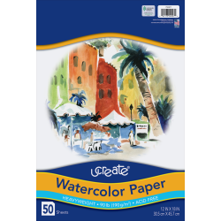 Art1st Watercolor Paper, 9in x 11in, Pack Of 50 Sheets