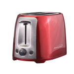 Brentwood 2-Slice Extra-Wide-Slot Cool-Touch Toaster, Red/Stainless Steel