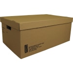 SKILCRAFT File Storage Box - Media Size Supported: Letter 8.50in x 11in , Legal 8.50in x 14in - Lift-off Closure - Double Wall - 32 ECT - Corrugated Board, Cardboard - Brown - For Storage, Paper - Recycled - 25 / Bundle