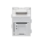 Eaton Tripp Lite Series Cat6/Cat5e Toolless Keystone Jack RJ45 Shuttered, Dust Cap PoE/PoE+ Compliant, White, TAA - Modular insert - CAT 5/5e/6 - RJ-45 - white - government GSA - TAA Compliant