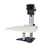 Ergo Desktop Kangaroo Pro Height-Adjustable Single-Monitor Desk, Putty