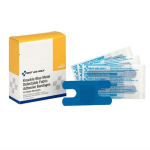 First Aid Only Metal-Detectable Knuckle Bandages, 1-1/2in x 3in, Blue, Box Of 40 Bandages